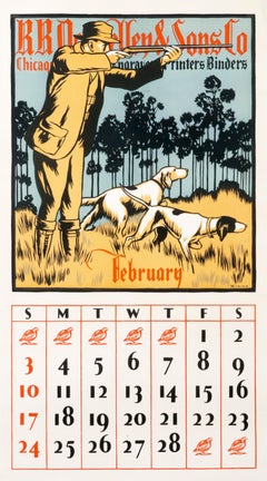 "RR Donnelley & Sons Co. - February" Original Vintage Calendar Page