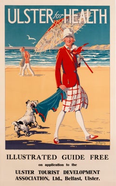 "Ulster for Health" Original Vintage Travel Poster