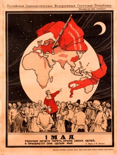 "1st May" Original Vintage Russian Propaganda Poster 1919