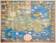 "A Map of Honolulu and the Sandwich Islands"" Vintage Original Hawaii Poster