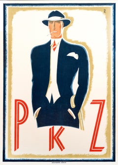 "PKZ" Original Vintage Men's Fashion Poster