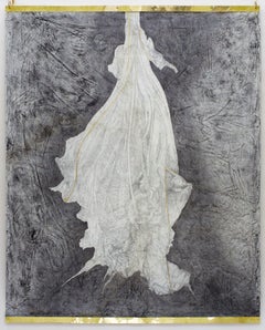 From the series Aging, Nettie Burnett, 2016-18, Graphite and gold leaf on canvas