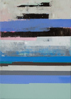 Untitled, Victor Costa, Abstract Art, 2019, Acrylic on canvas, Blue and pink