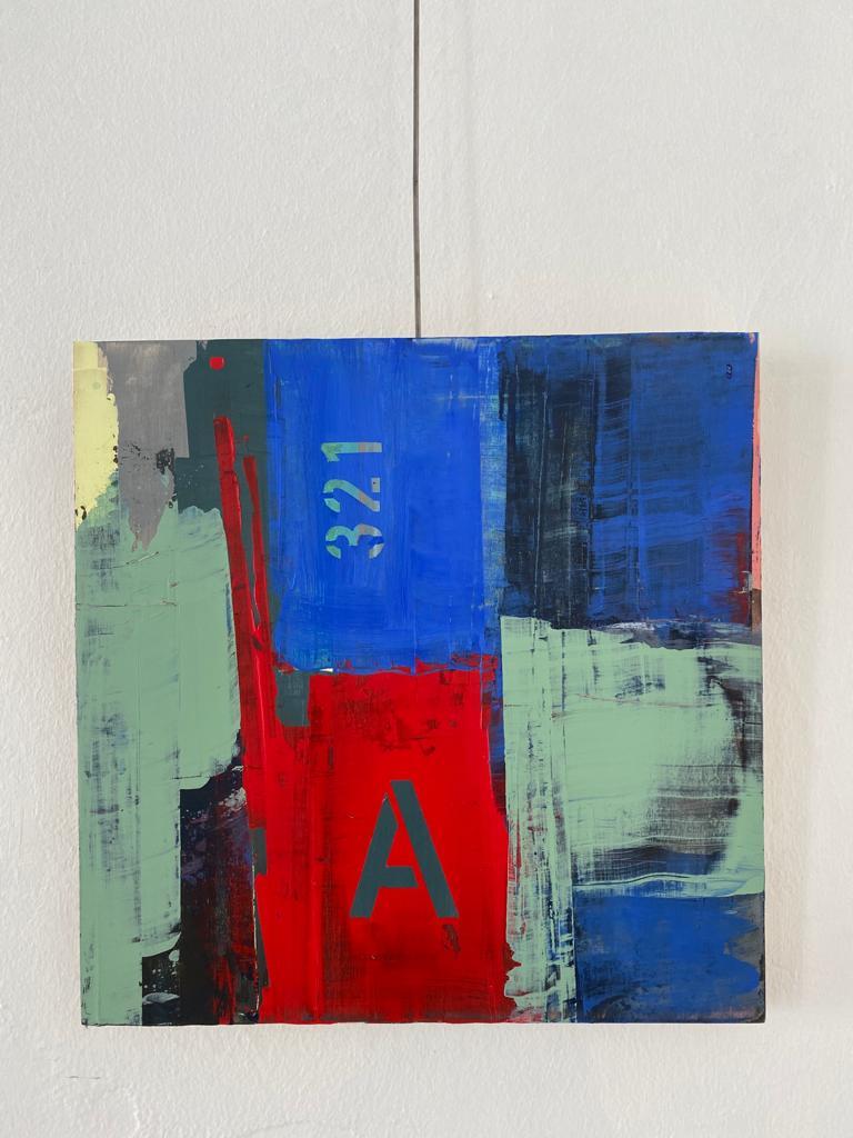 Untitled, Victor Costa, Contemporary Art, 2019, Acrylic on canvas, Blue and red For Sale 3