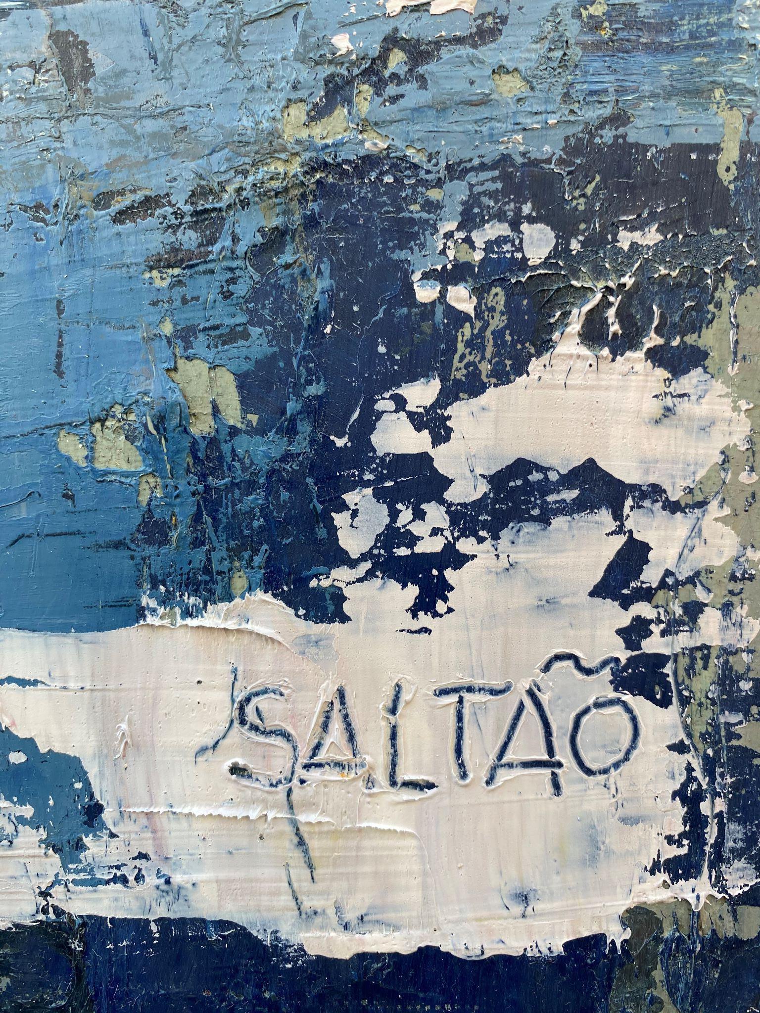 Kind of Blue 2, Nélio Saltão, Abstract Art, Oil on canvas, Blue For Sale 1