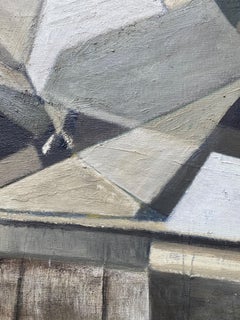 Paisagem Transmontana, 1965, Justino Alves, Modern Art, Oil on canvas, Grey