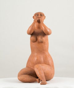 Ocarina, 1985, Jorge Vieira, Modern Art, Terracotta Sculpture, Orange brown