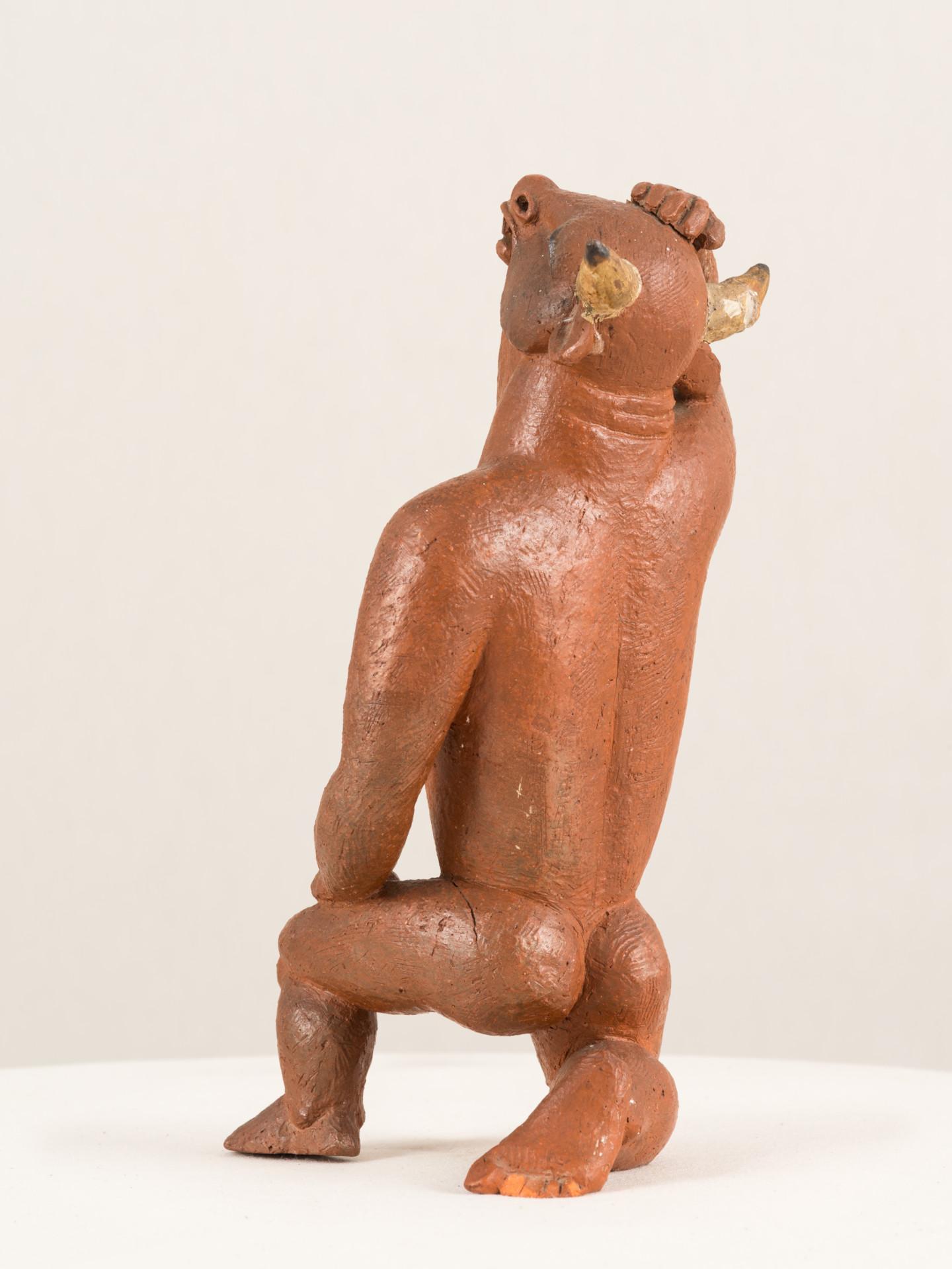 Minotauro, n.d., Jorge Vieira, Modern Art, Terracotta Sculpture, Orange brown For Sale 3
