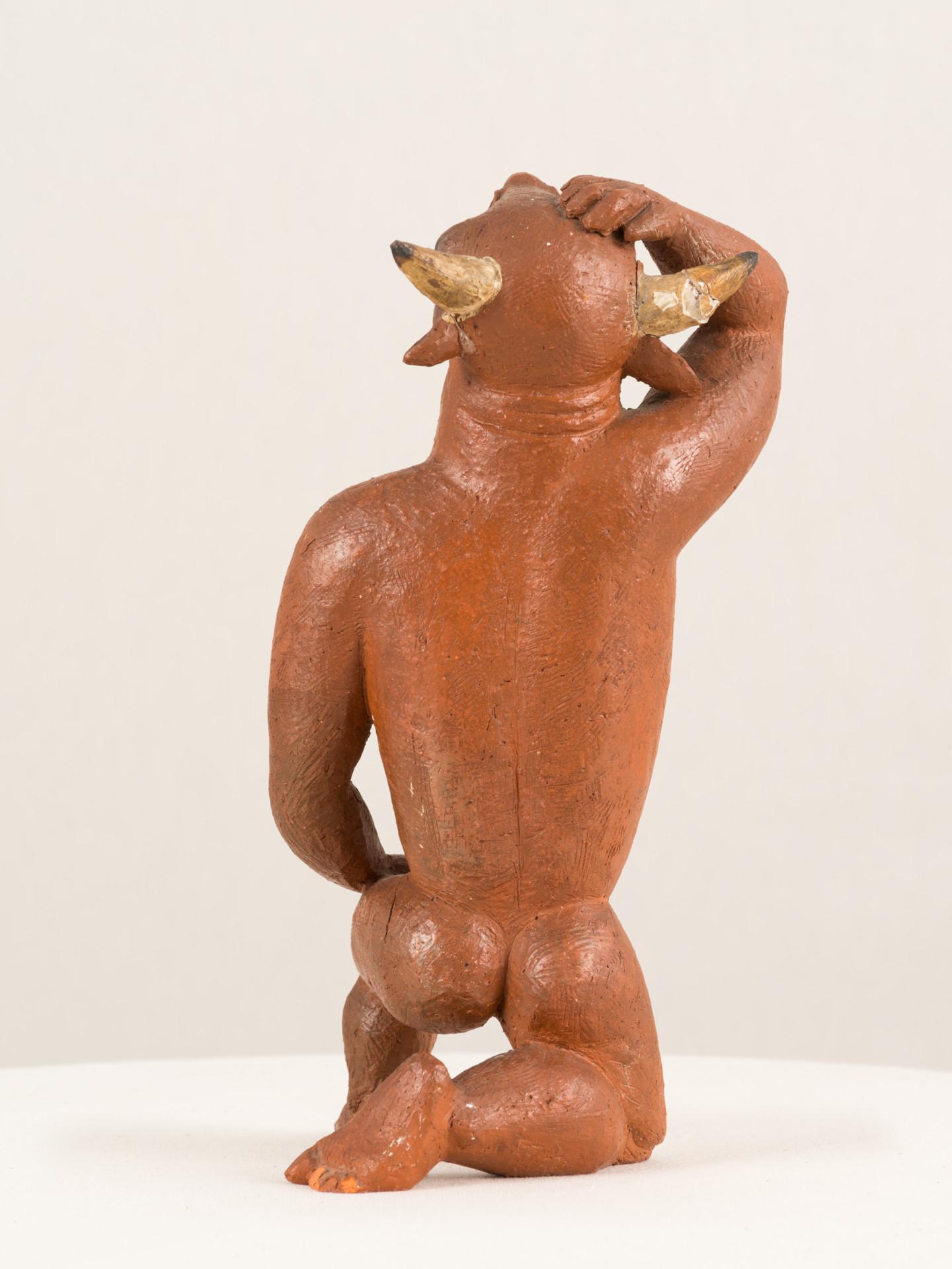 Minotauro, n.d., Jorge Vieira, Modern Art, Terracotta Sculpture, Orange brown For Sale 4