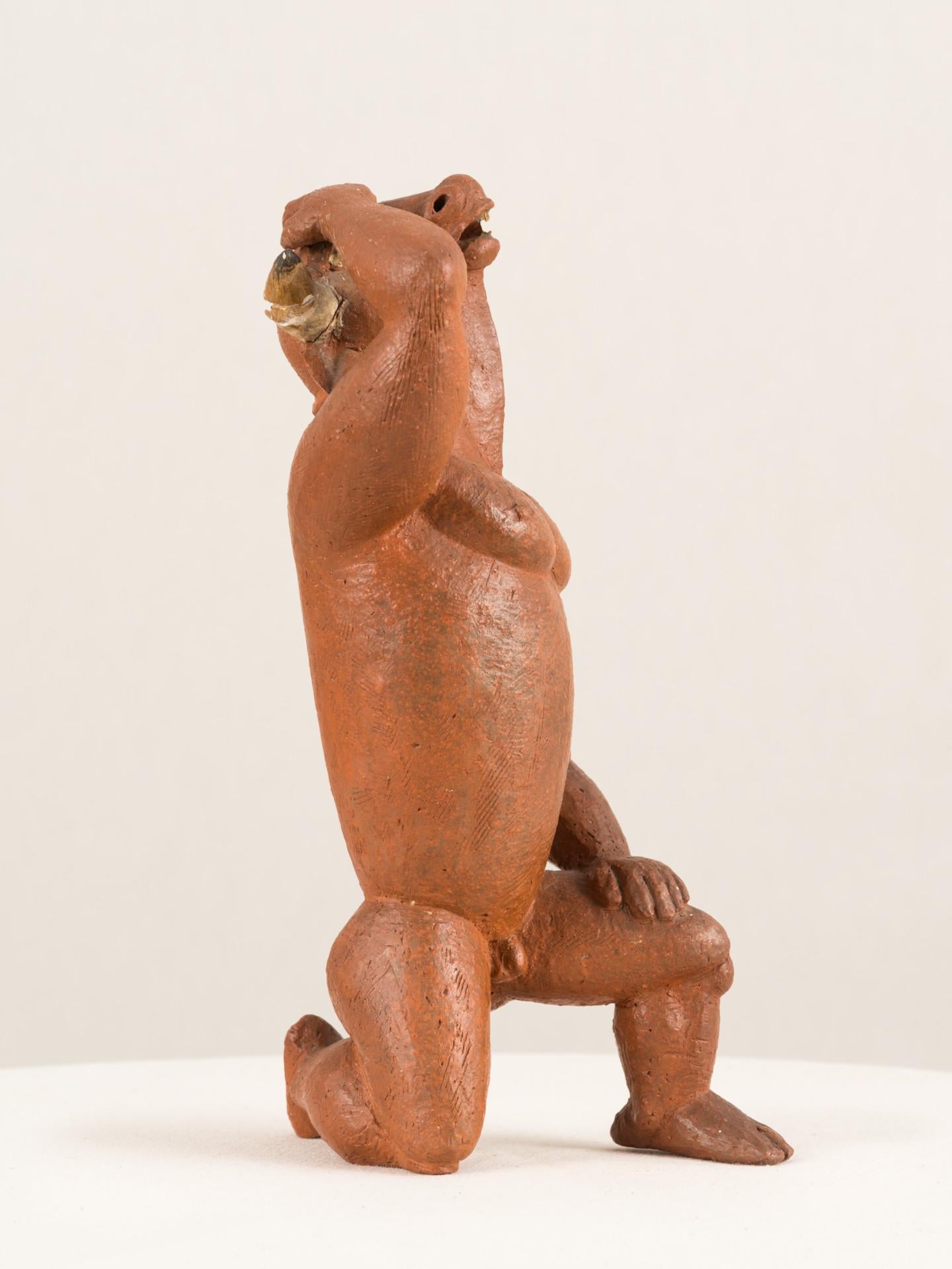 Minotauro, n.d., Jorge Vieira, Modern Art, Terracotta Sculpture, Orange brown For Sale 7