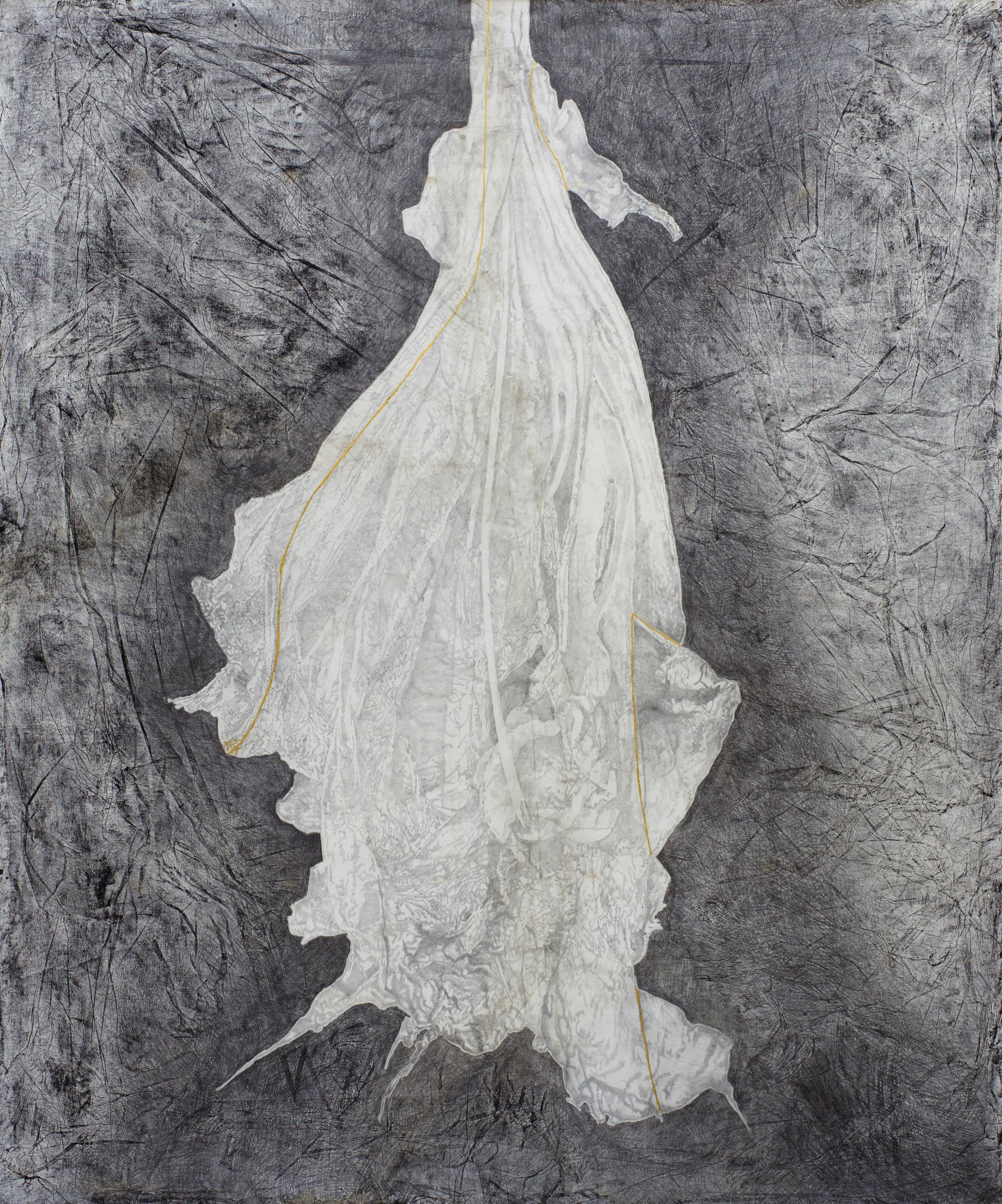 From the series Aging, Nettie Burnett, 2016-18, Graphite and gold leaf on canvas For Sale 1