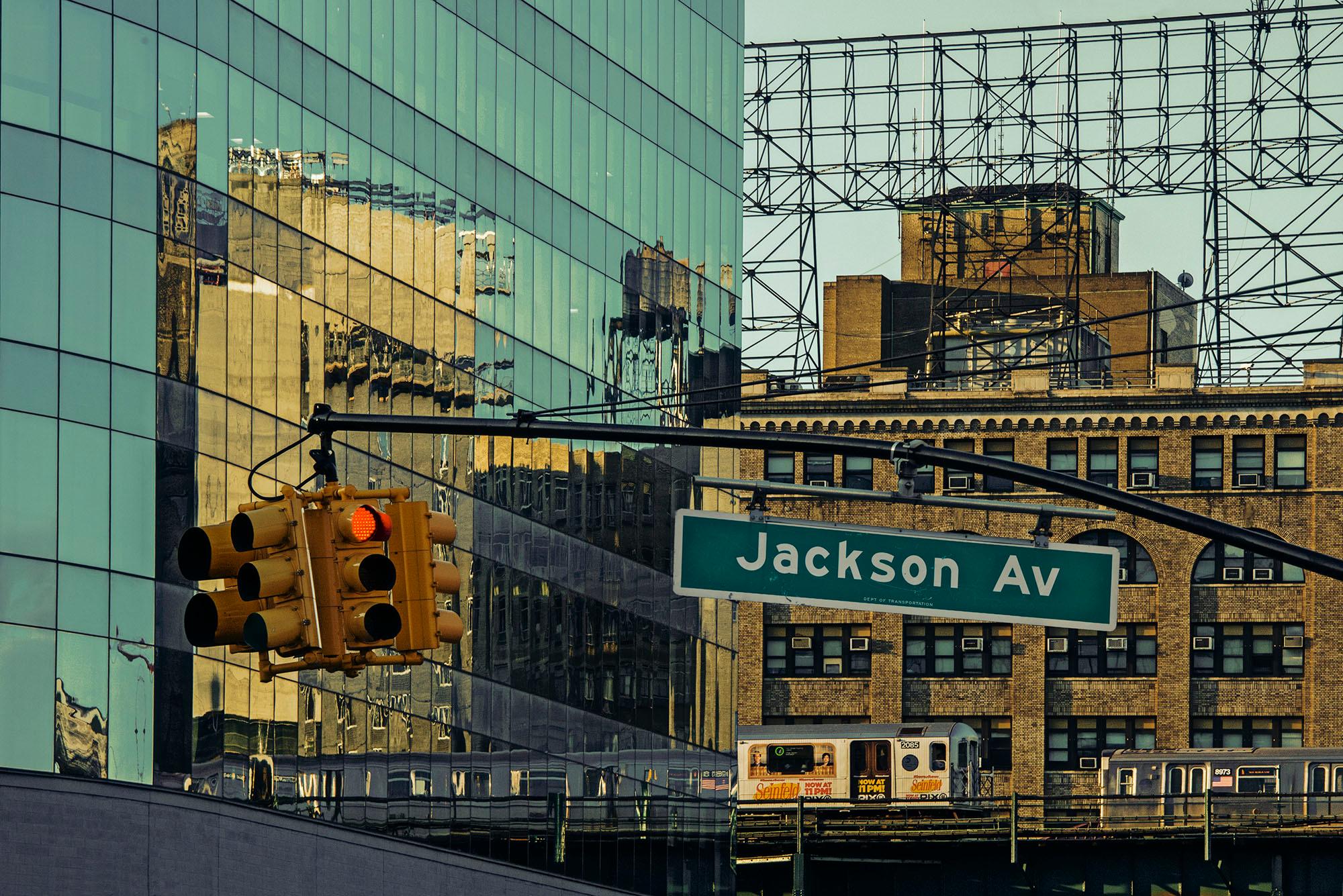 Martin Kállay Color Photograph - Urban Crossroad on Queensboro Plaza