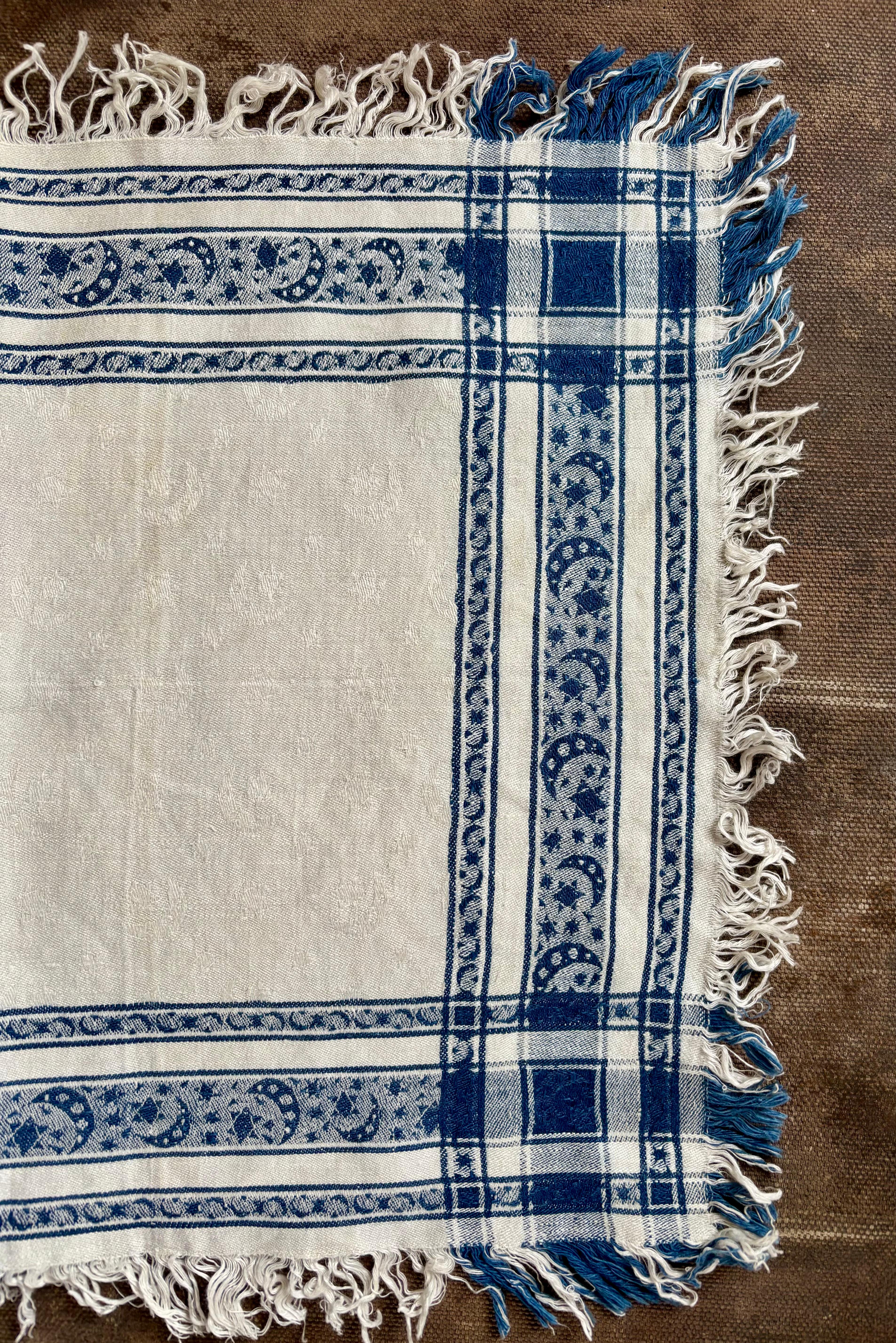 Tapis de coton en lin judaque avec serviettes en lin en vente 4