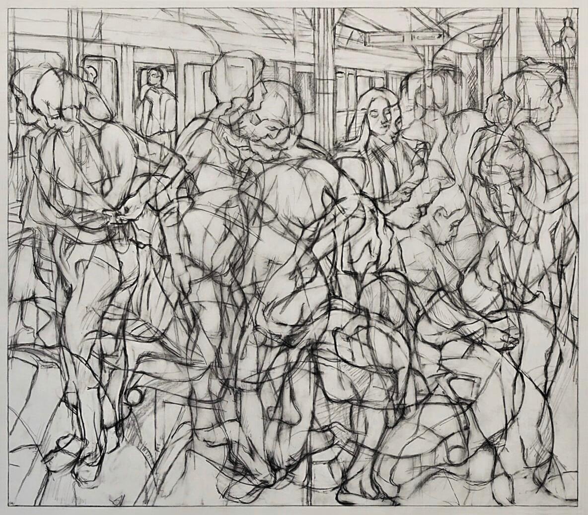 Clive Head Figurative Painting - Woven from a Brief Encounter