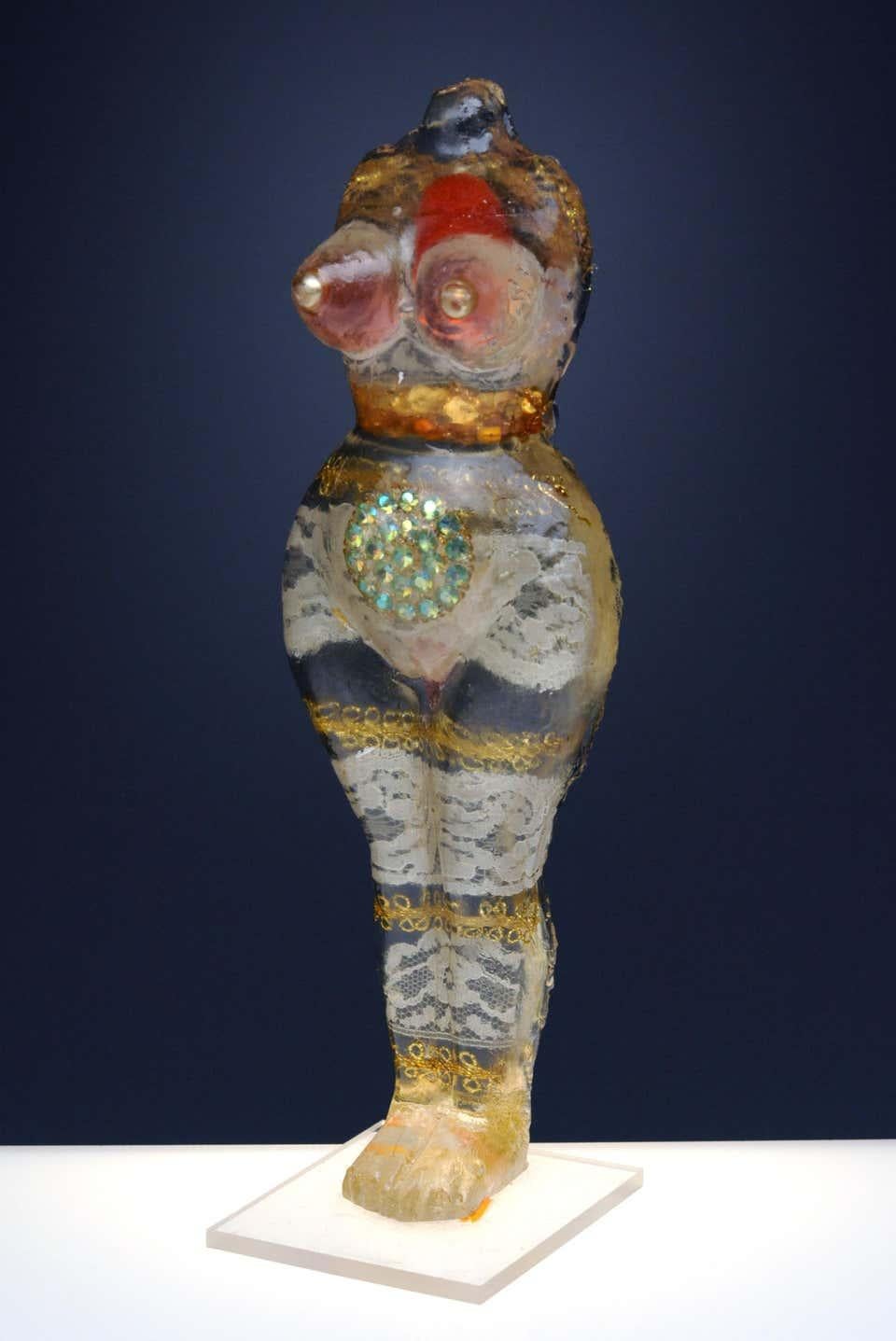 One of a kind nude sculpture by Noche Crist (1909-2004). Noche Crist was an American artist born in Romania. Sculpture is made from polyester resin. Catalogue of an exhibition in 2008 at the Katzen Art Museum in Washington D.C. is included.   

The