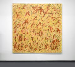 George McClancy Abstract Pattern Painting Yellow