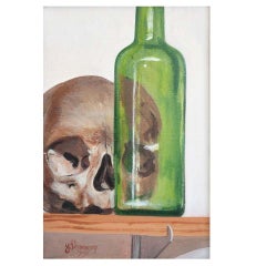 "Skull with Green Bottle", 1979