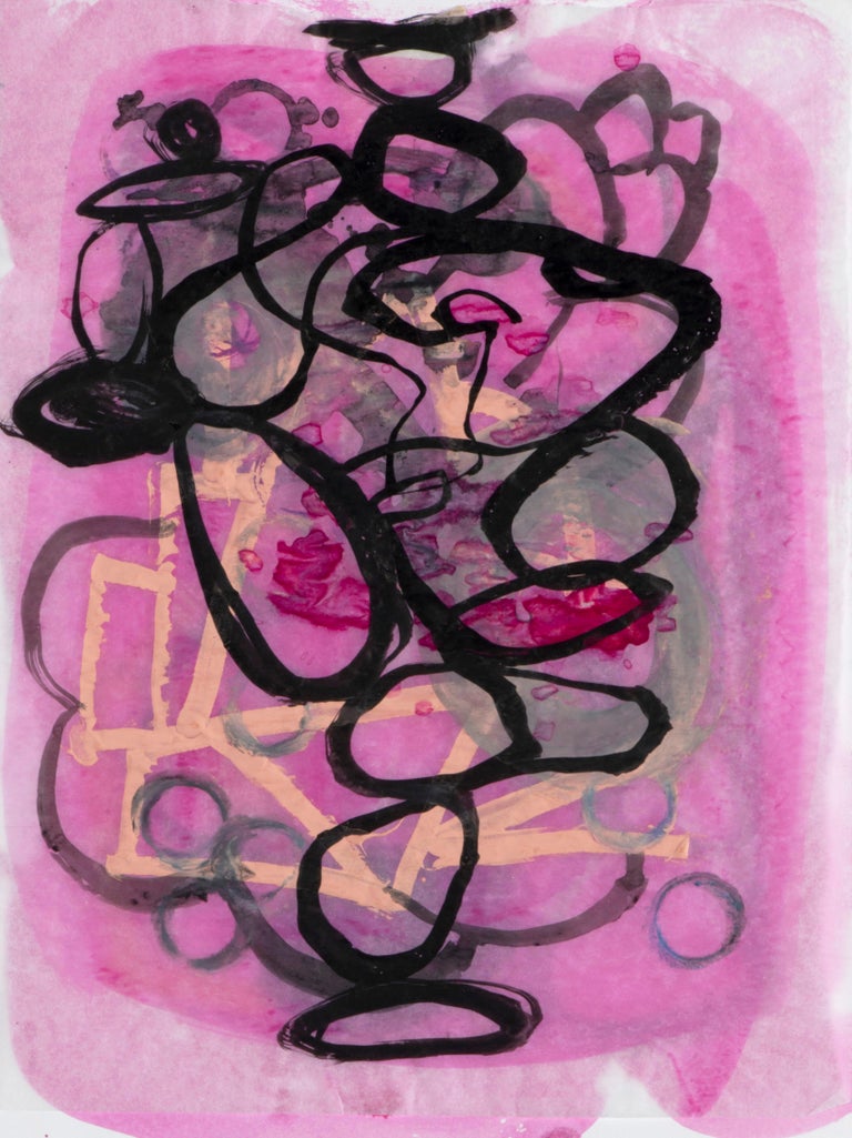 Maryanne Pollock Abstract Painting - Pink Lady