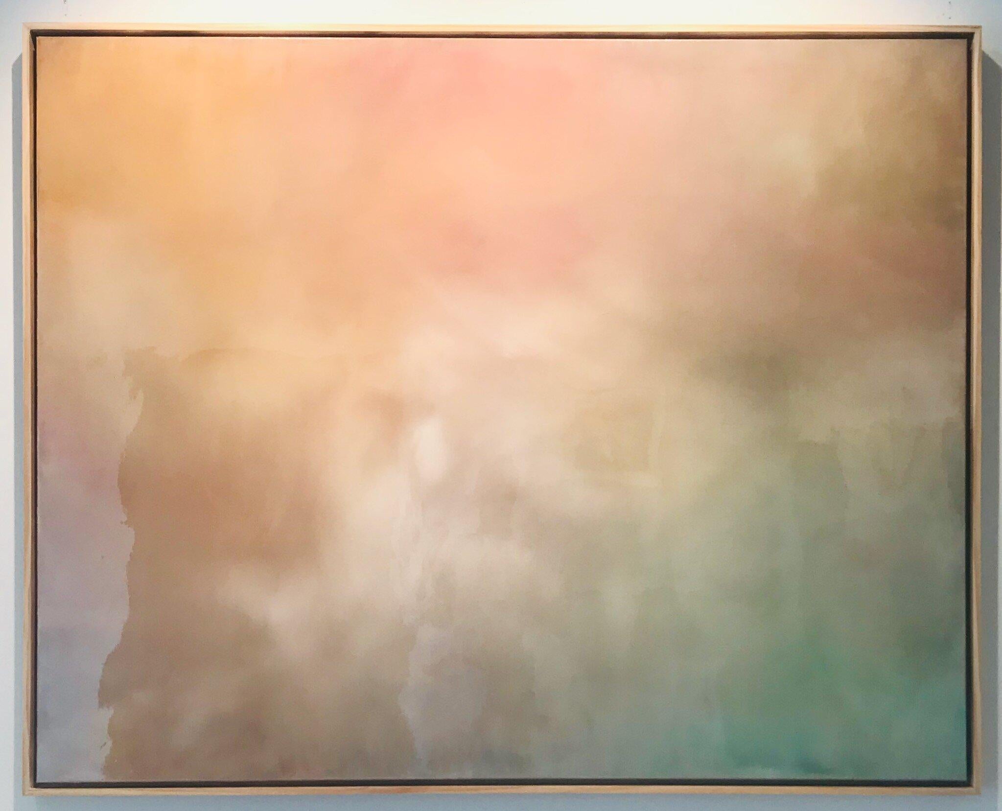 Ted Collier Abstract Painting - Sky Series 5, 2020 Acrylic and resin on canvas 48 x 60 inches Framed 