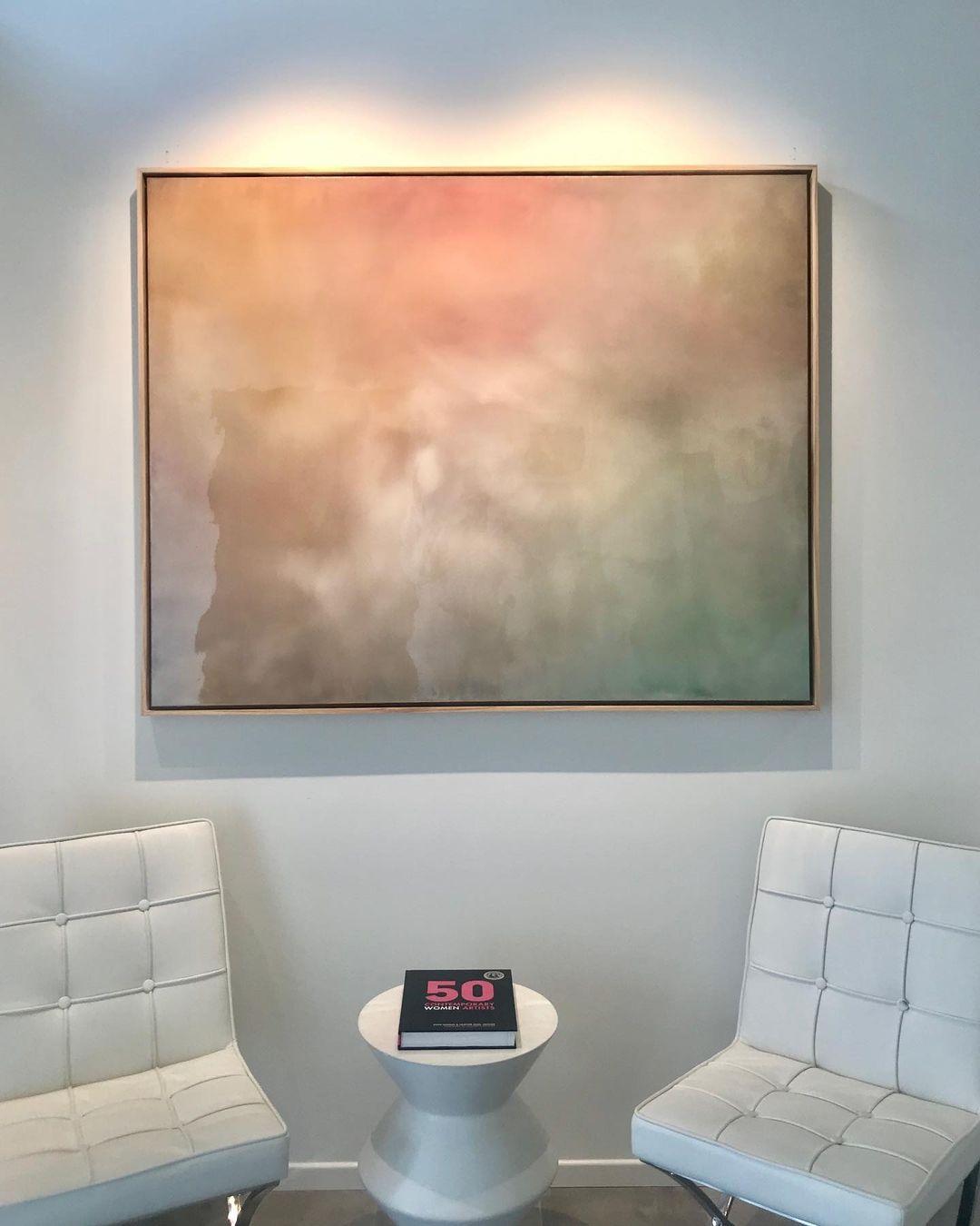 Sky Series 5, 2020 Acrylic and resin on canvas 48 x 60 inches Framed  - Painting by Ted Collier