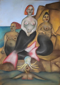 Rocky Mermaids  mythical sea sirens mermaid groups romantic color