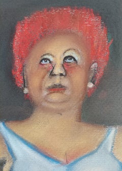 Artist &Model #1 humorous interpretation of the traditional subject muted color
