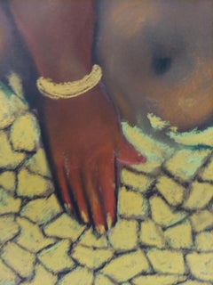 Wet Kiss colorful mermaid warm humorous subject matter tropical color