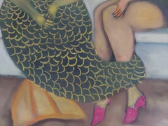 Shore Leave Mermaid  mythical siren in beach setting bright colors