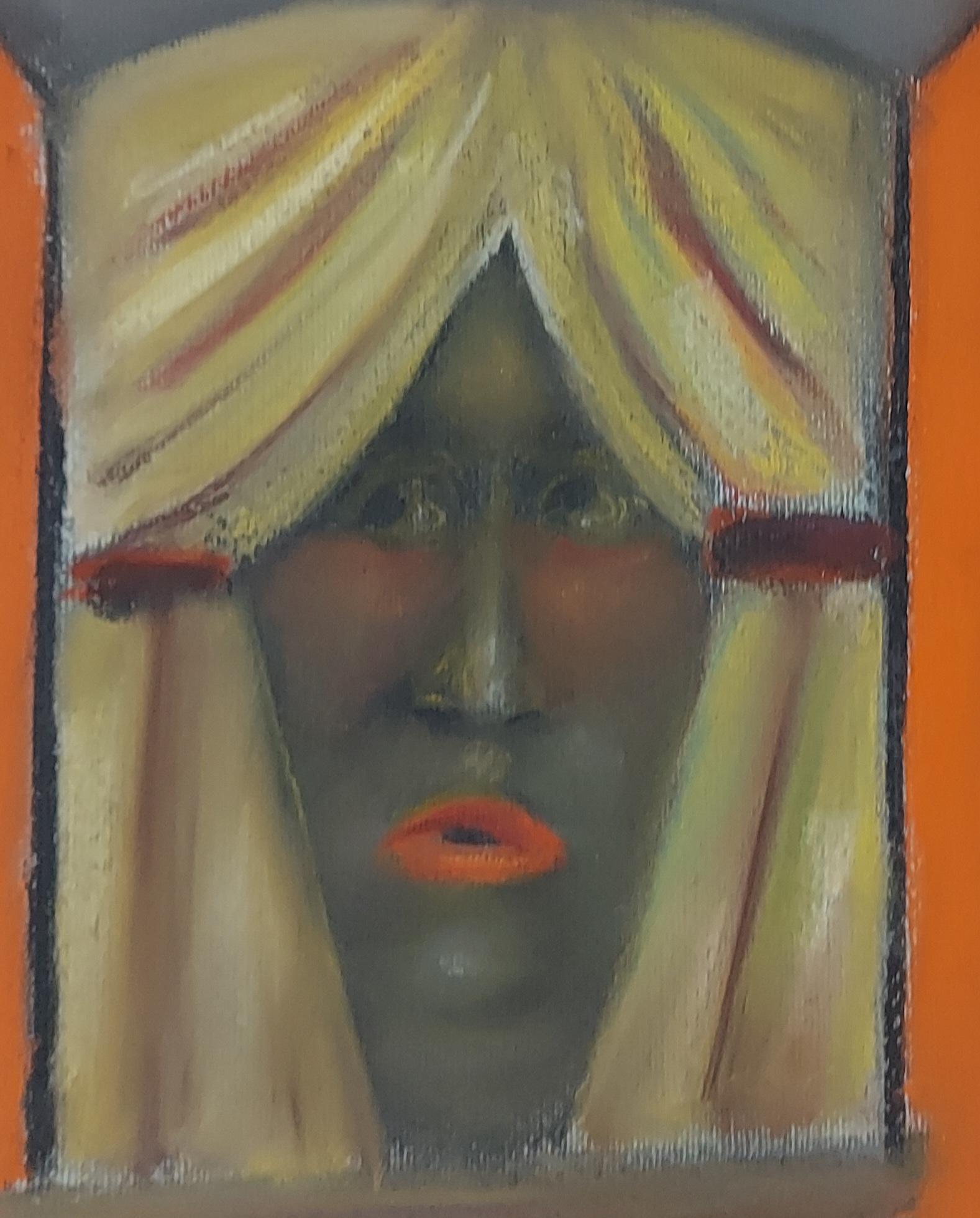 Ecke 9. und de Chirico surreale Stadtlandschaft warmes Schwarz Grau und Rot – Art von Stephen Basso