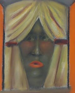 Corner of 9th and de Chirico surreal urban landscape warm black Grey and red