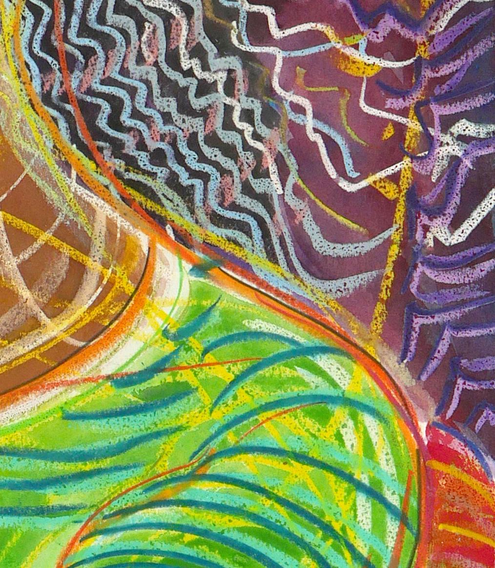 To Be Discovers, aus der Wild Woman Series, farbenfrohe Entdeckerin, die (Braun), Nude Painting, von Janet Morgan