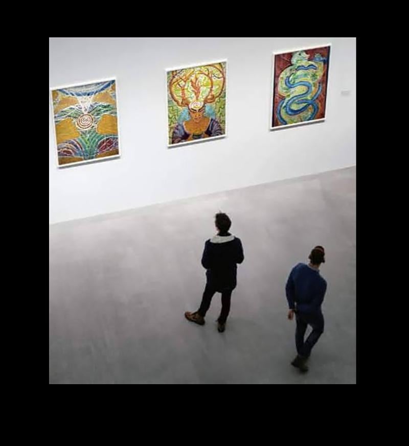 Watercolor, mixed media, using resists, meditation and yoga references. 

Janet Morgan’s explosive art captures the exuberance
and deep wisdom we humans yearn to experience.  Her sense of humor and spiritual depth surprise the mind, expands the