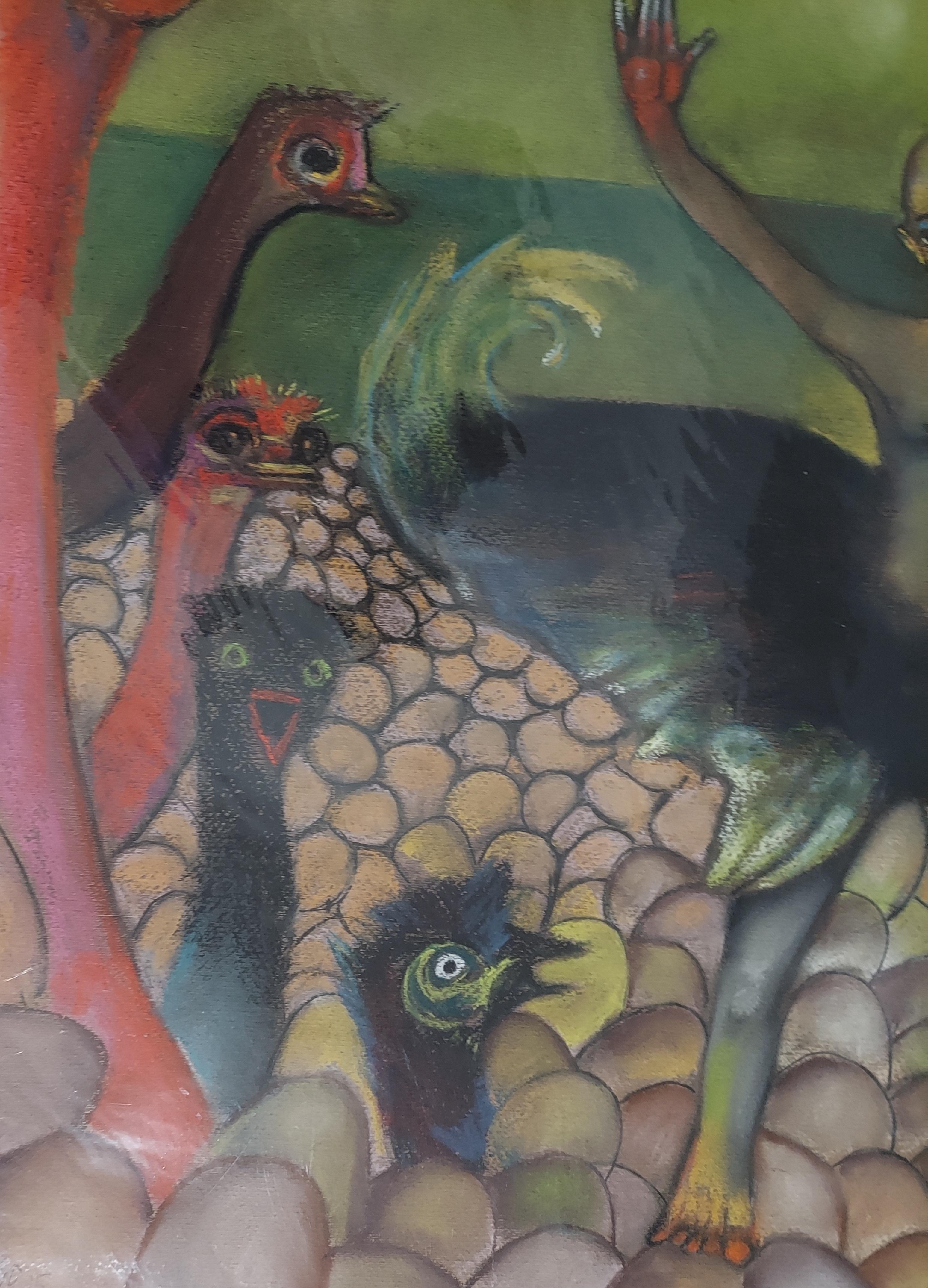 Pastel gras sur papier d'archives teinté, signé en bas à gauche. Il est monté sur un panneau de mousse sans acide qui peut être encadré sous verre. Les dimensions avec le panneau sont 32x 40 inABOUT Stephen Basso

Les pastels et les peintures à