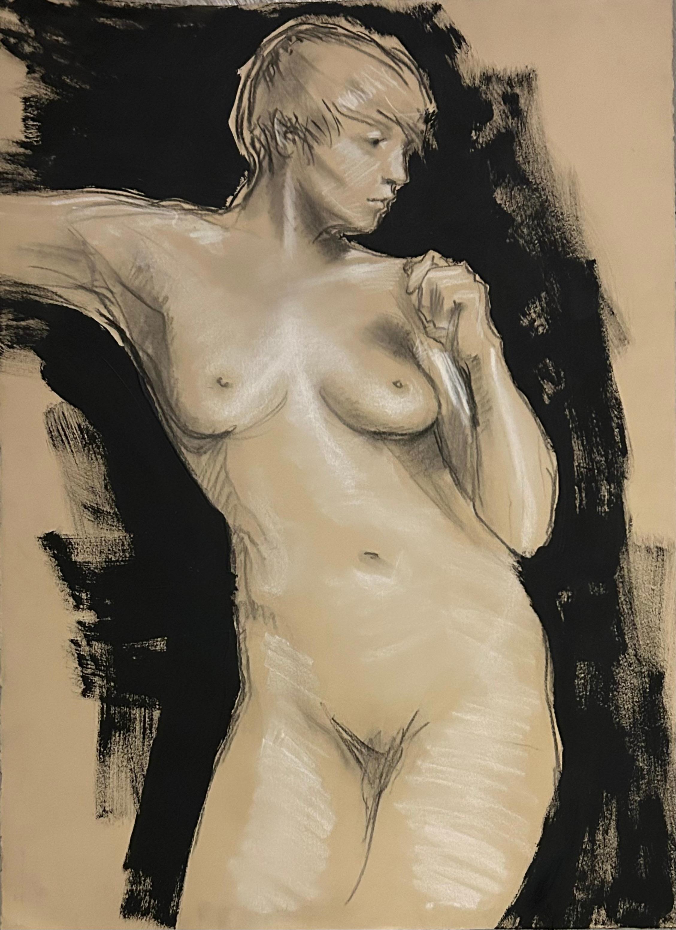 Nude Audrey Anastasi - Danseuse nue, silhouette féminine, couleur neutre