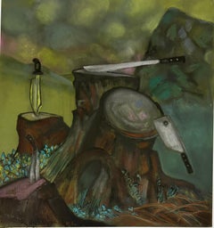 Die Baumstümpfe von Iron Mountain – Messer – dunkelgrüne Landschaft – Americana