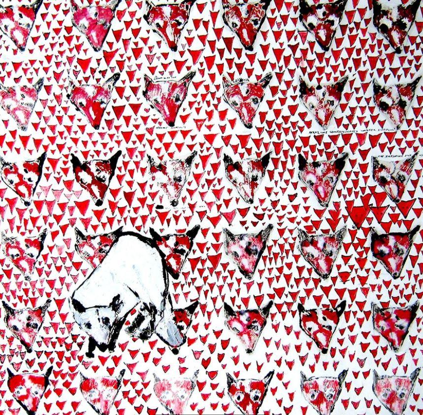 I Live Above the Dirty Bookstore, vor der Euclid Avenue (Fox) – Mixed Media Art von C. Dimitri