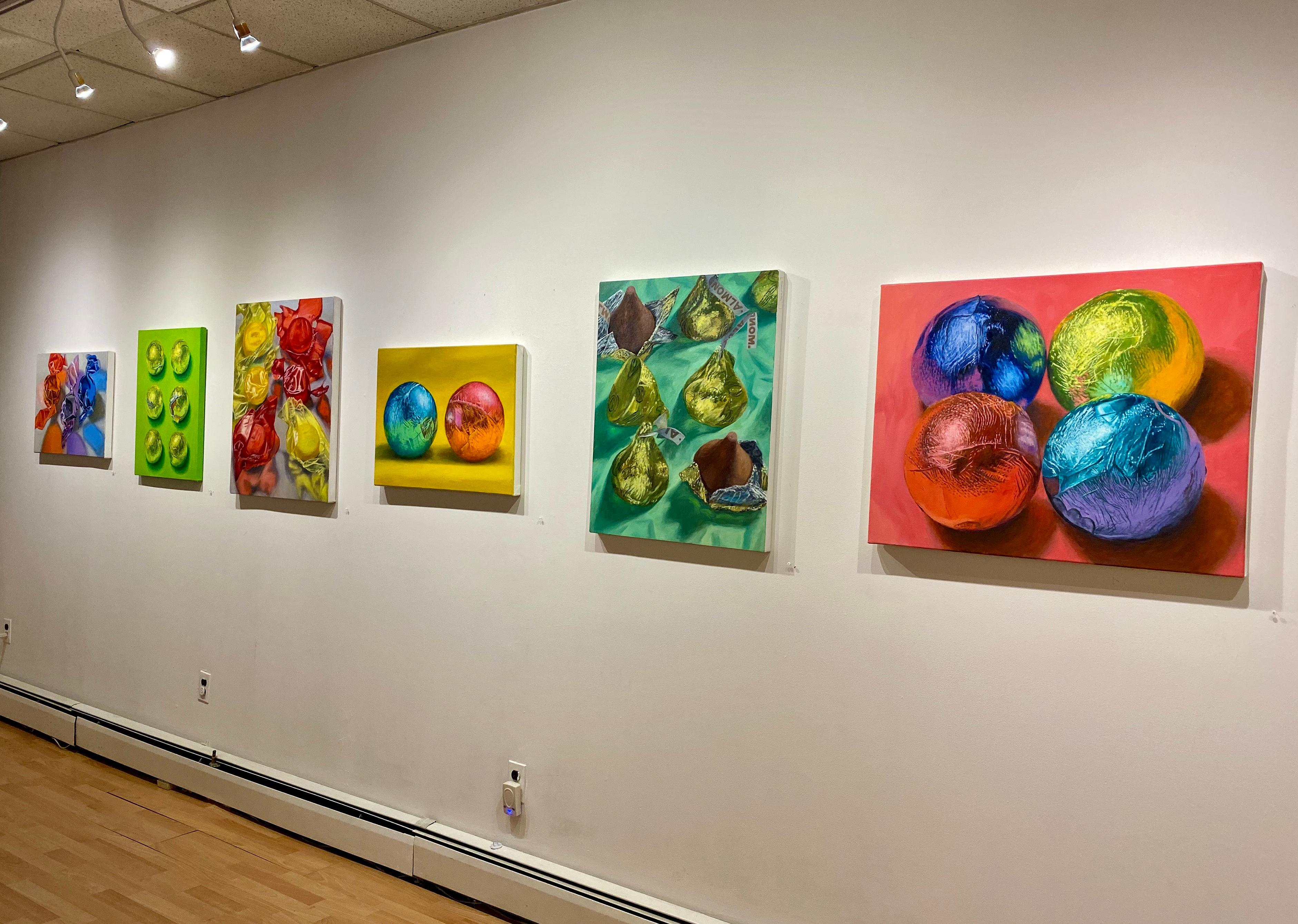 Quartet, super realism, colorful, candy  - Painting by Douglas Newton