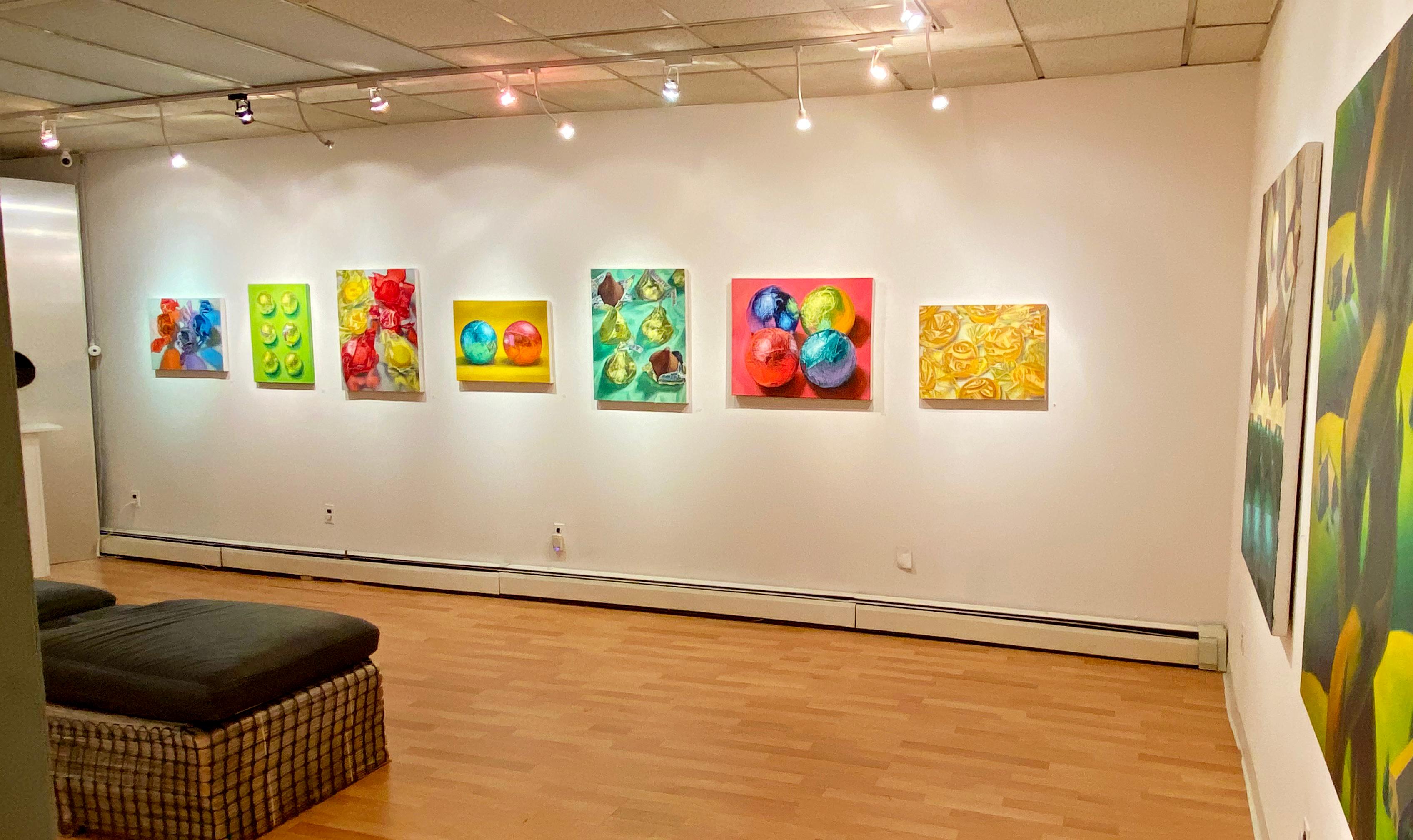 Spirali rosse, colorate, superrealismo, fotorealismo - Painting Realismo di Doug Newton