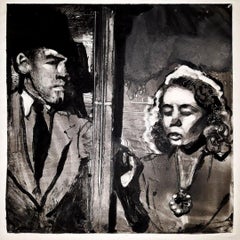 Born to Kill 2, black and white, narrative, film noir, monotype