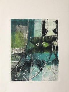 Green Light Go, monotipo abstacto, abstracto