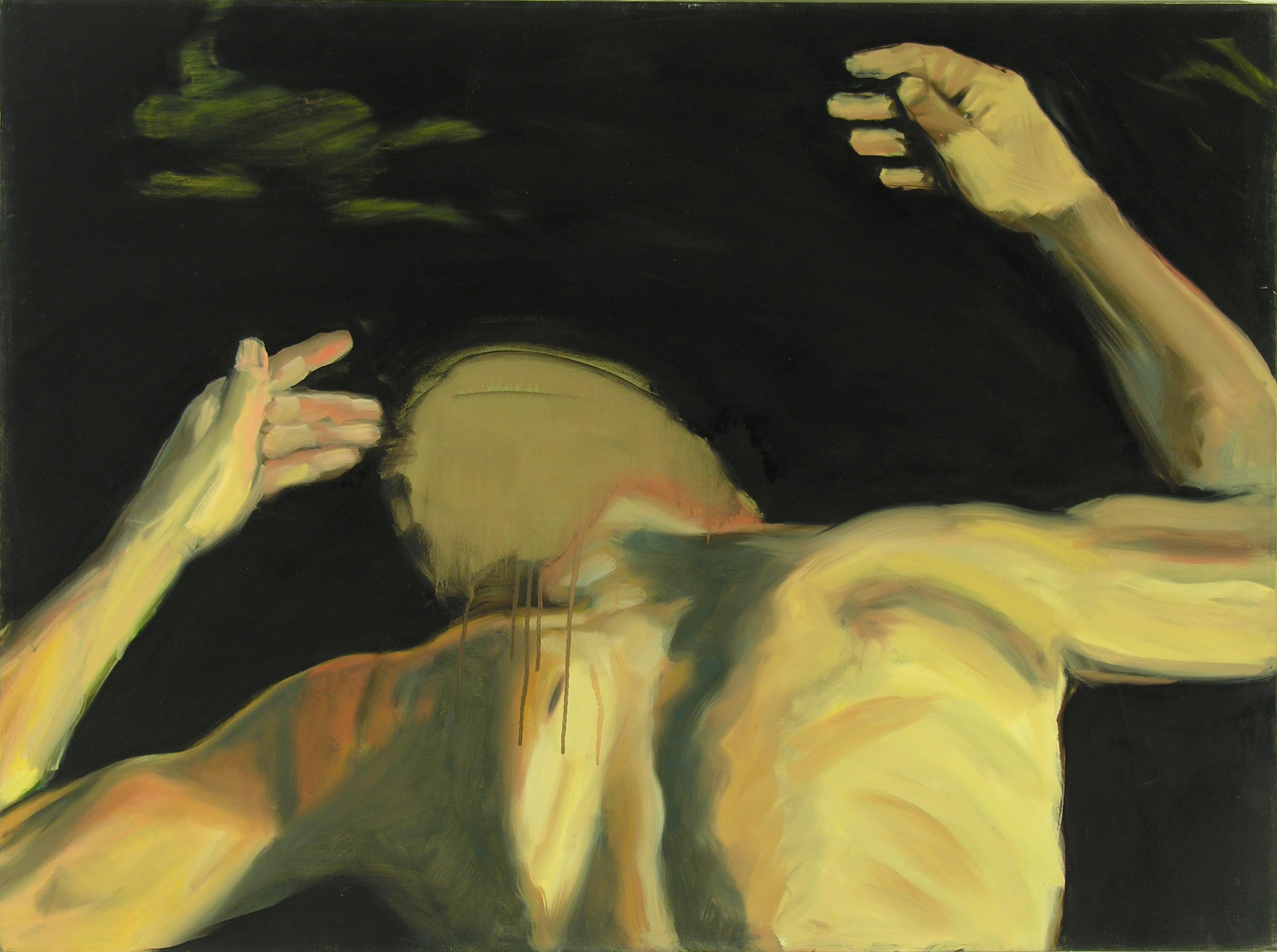 Nude Painting de Audrey Anastasi - Liberado, desnudo masculino, colores oscuros