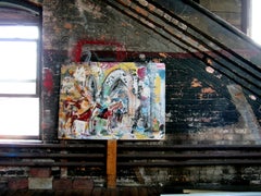 The Day the Horses Reclaimed the Temple, farbenfrohes abstraktes, Inneneinrichtung, Tiere