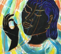 Like This (Homage to Rumi) colorful spiritual abstract goddess figure