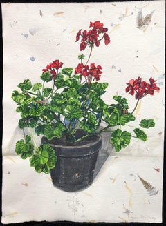 Pelargonium #4, Floral, Richard de Bas Papier, Realismus, botanisch