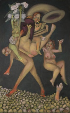 Egg Walkers  Nudes surreal dreamlike setting dark muted colors