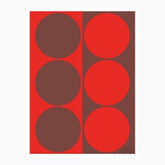 "Red Dynamic Pair"  Modern, Mid Century, Contemporary, Fine Art Print