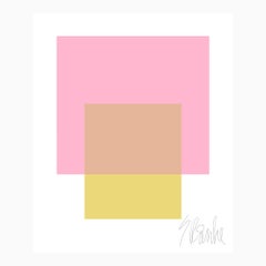 "The Interaction of Light Pink and Celery Green" Modern, Contemporary Print
