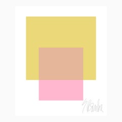 "The Interaction of Celery Green and Light Pink" Modern, Contemporary Print