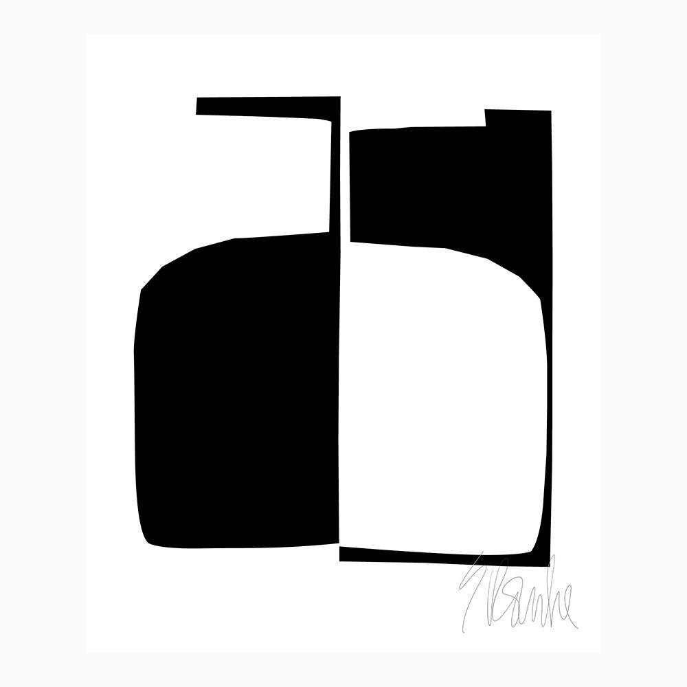 Liz Roache Abstract Print - "The Potential of the Rectangle, no. 3" Modern, Mid Century Bauhaus Print