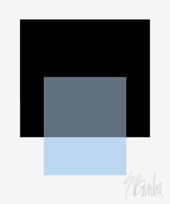 "The Interaction of Black and Powder Blue"  Modern, Contemporary, Print
